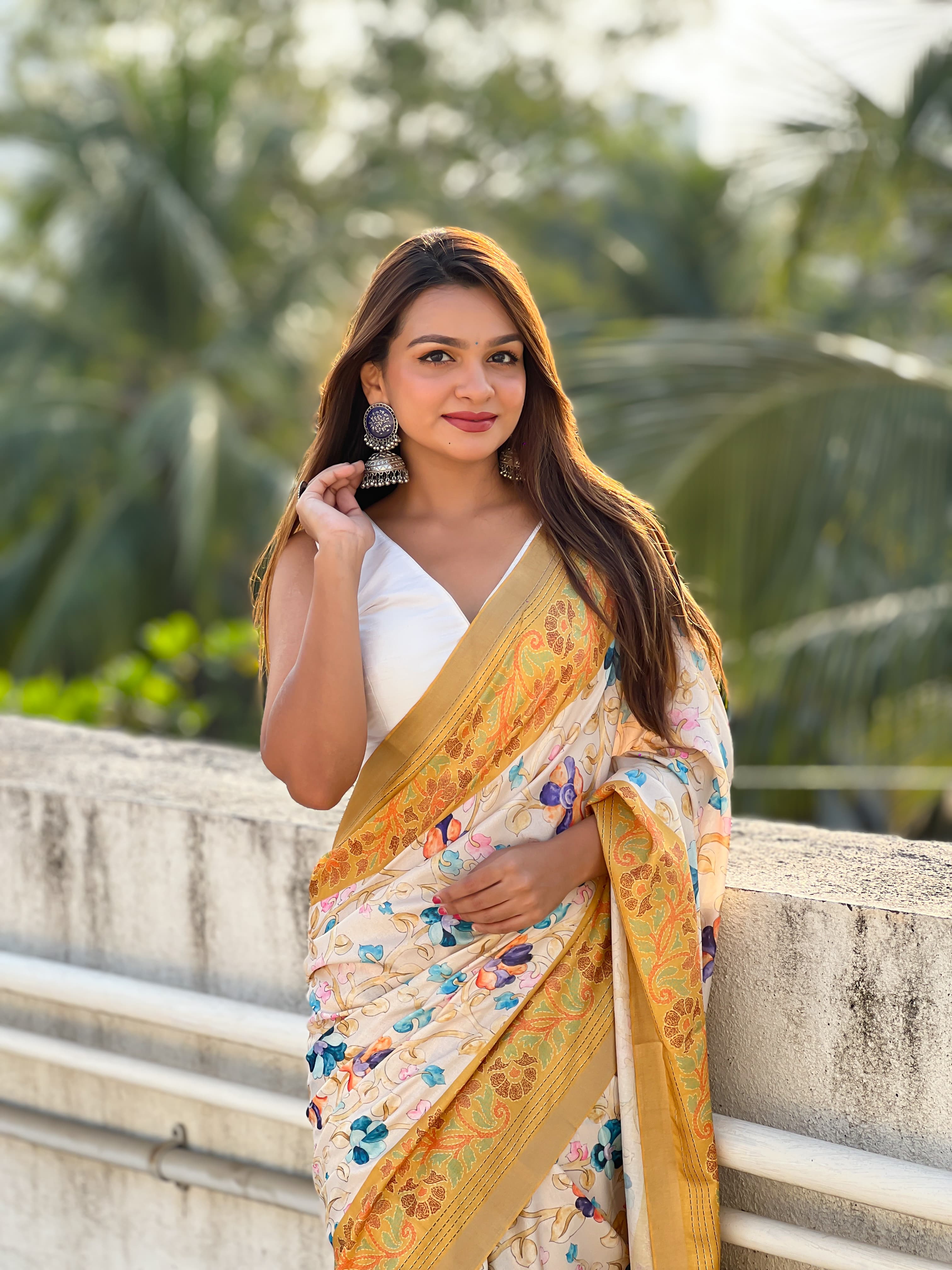 Kalamkari Print Saree