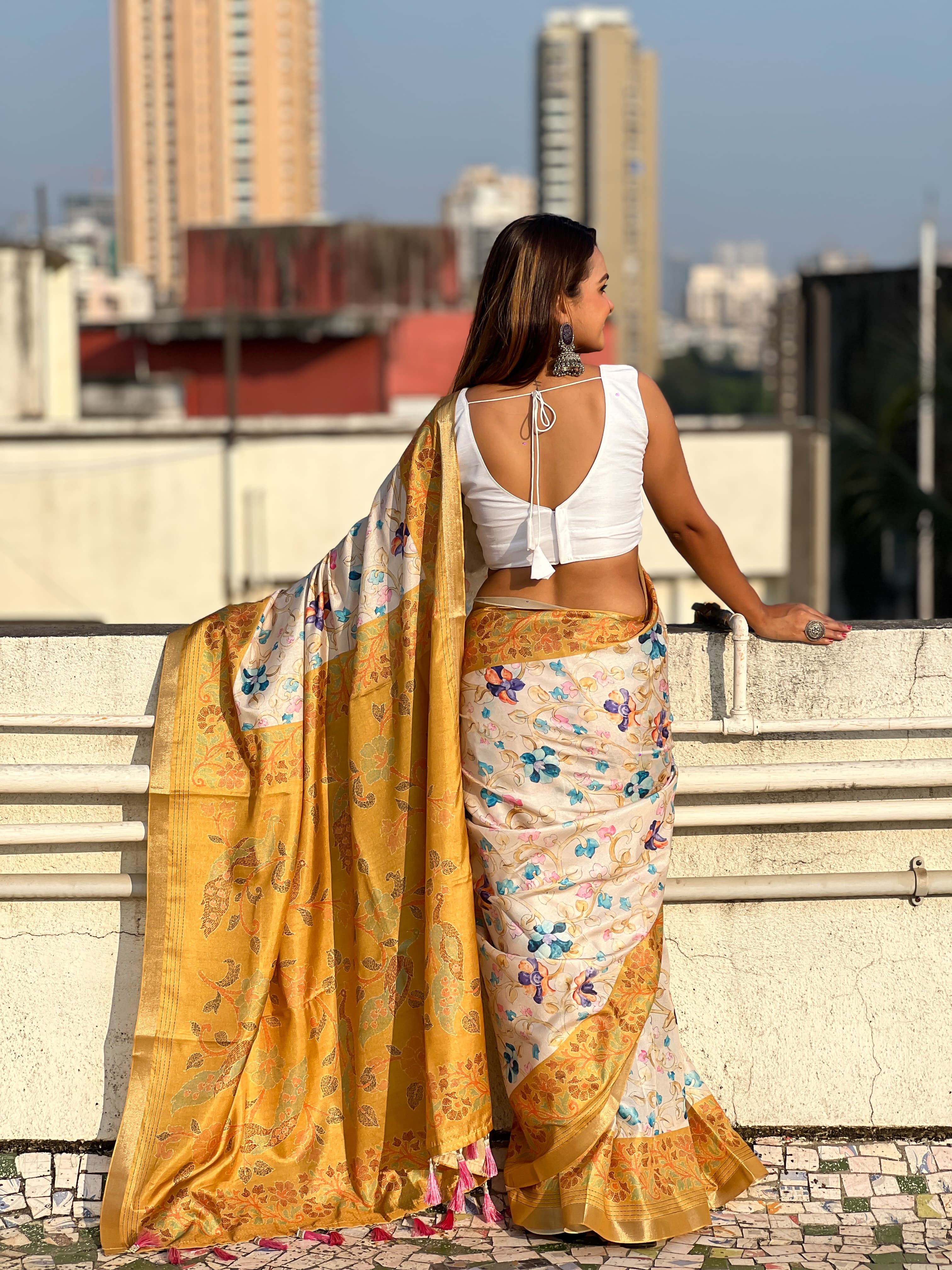 Kalamkari Print Saree