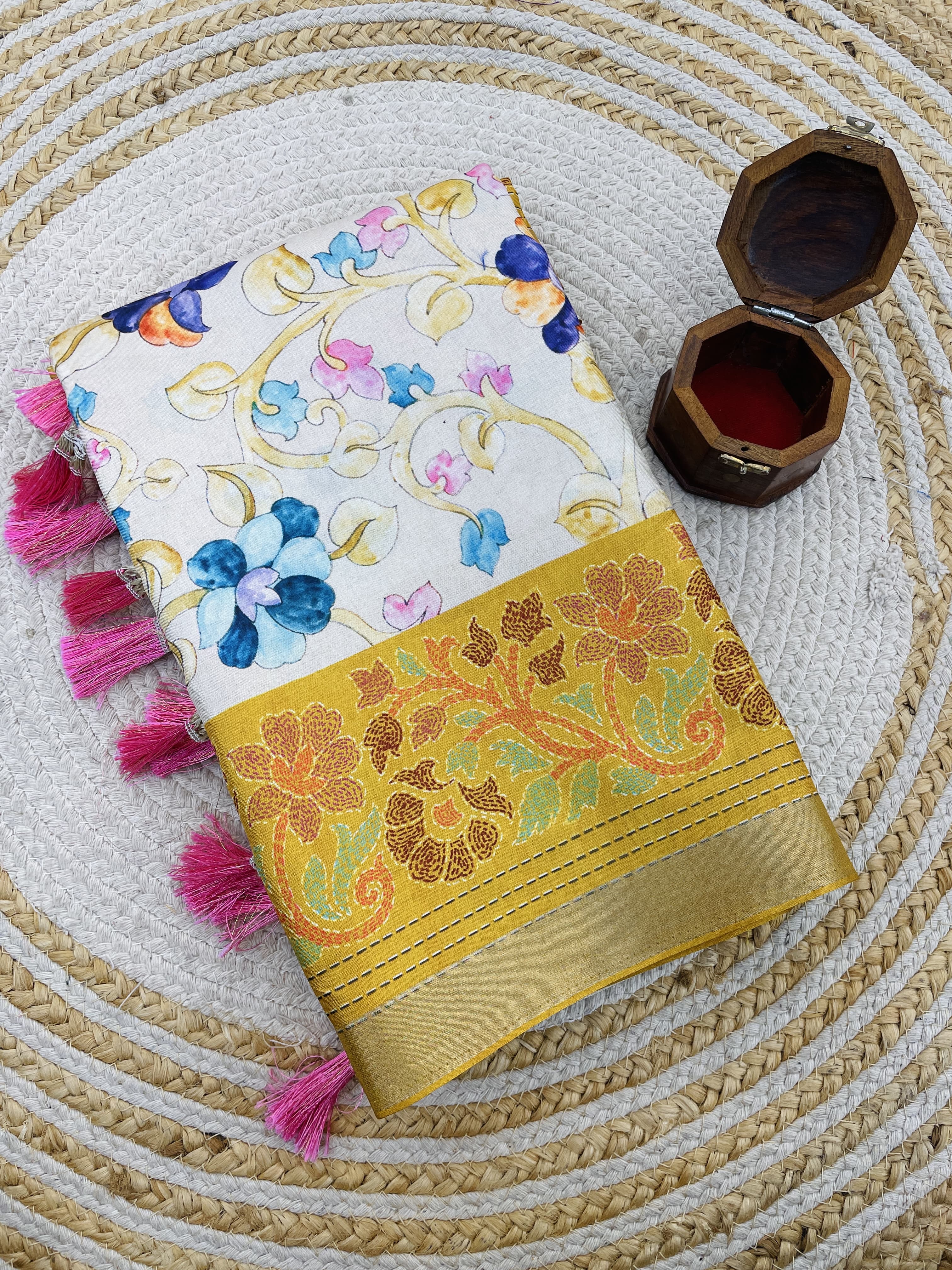 Kalamkari Print Saree