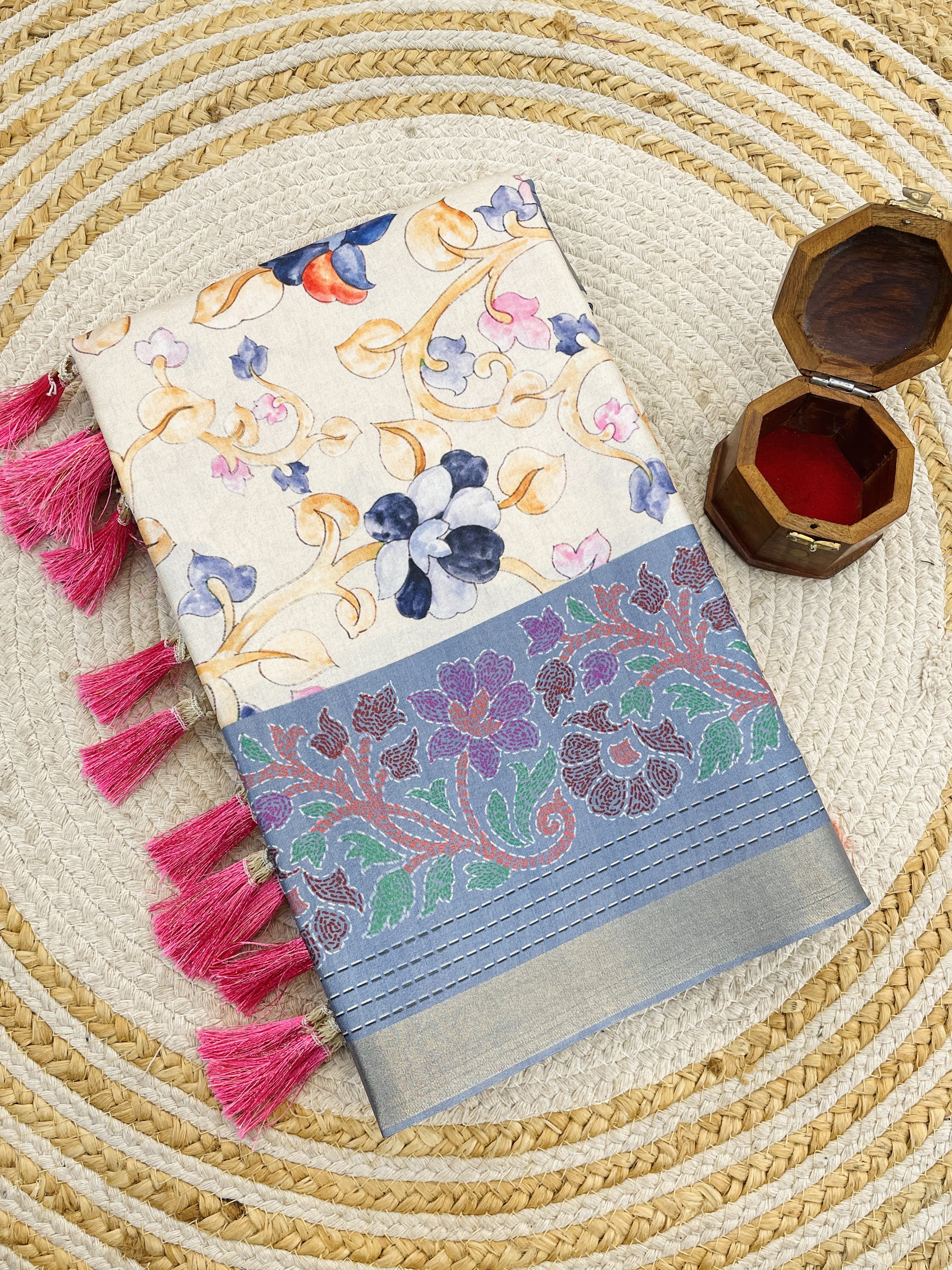 Kalamkari Print Saree