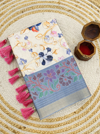 Kalamkari Print Saree