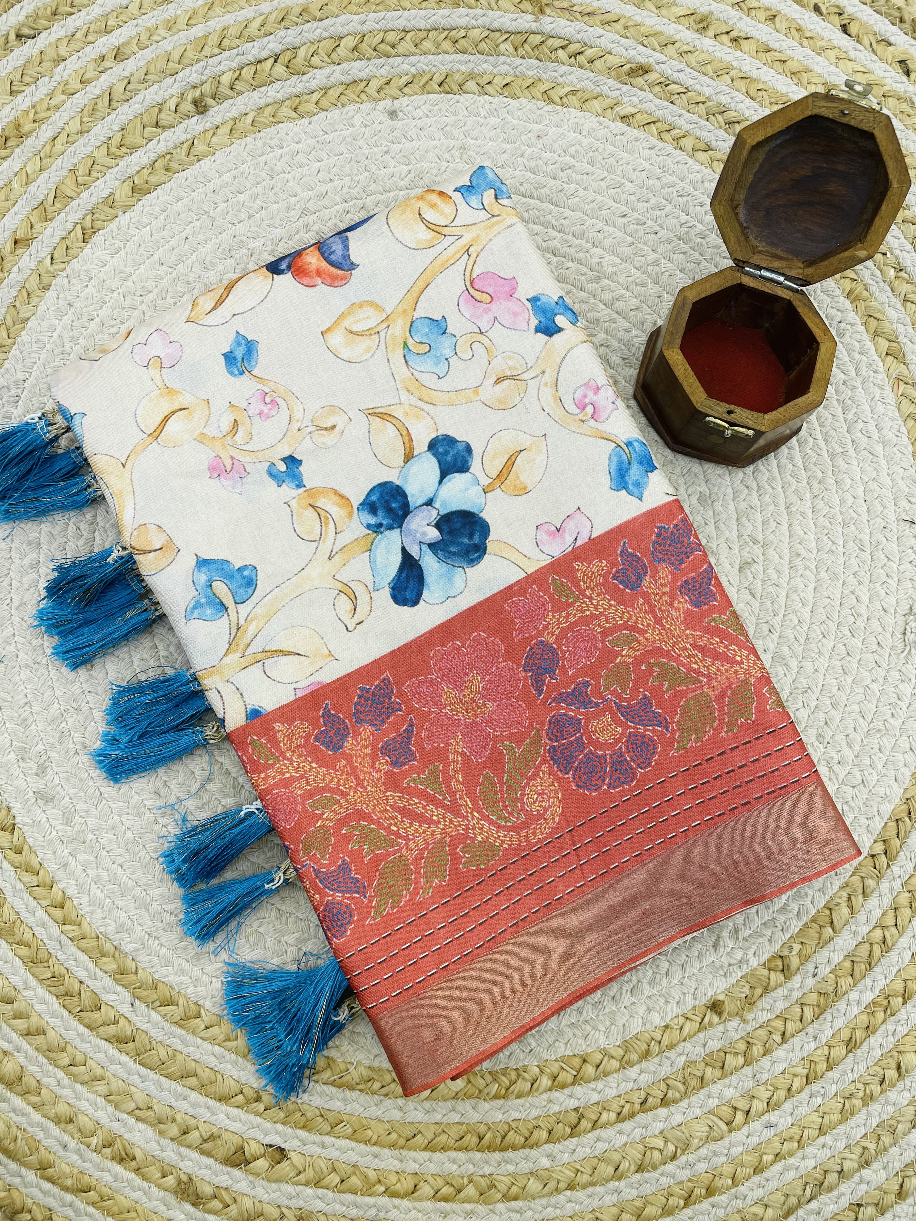 Kalamkari Print Saree