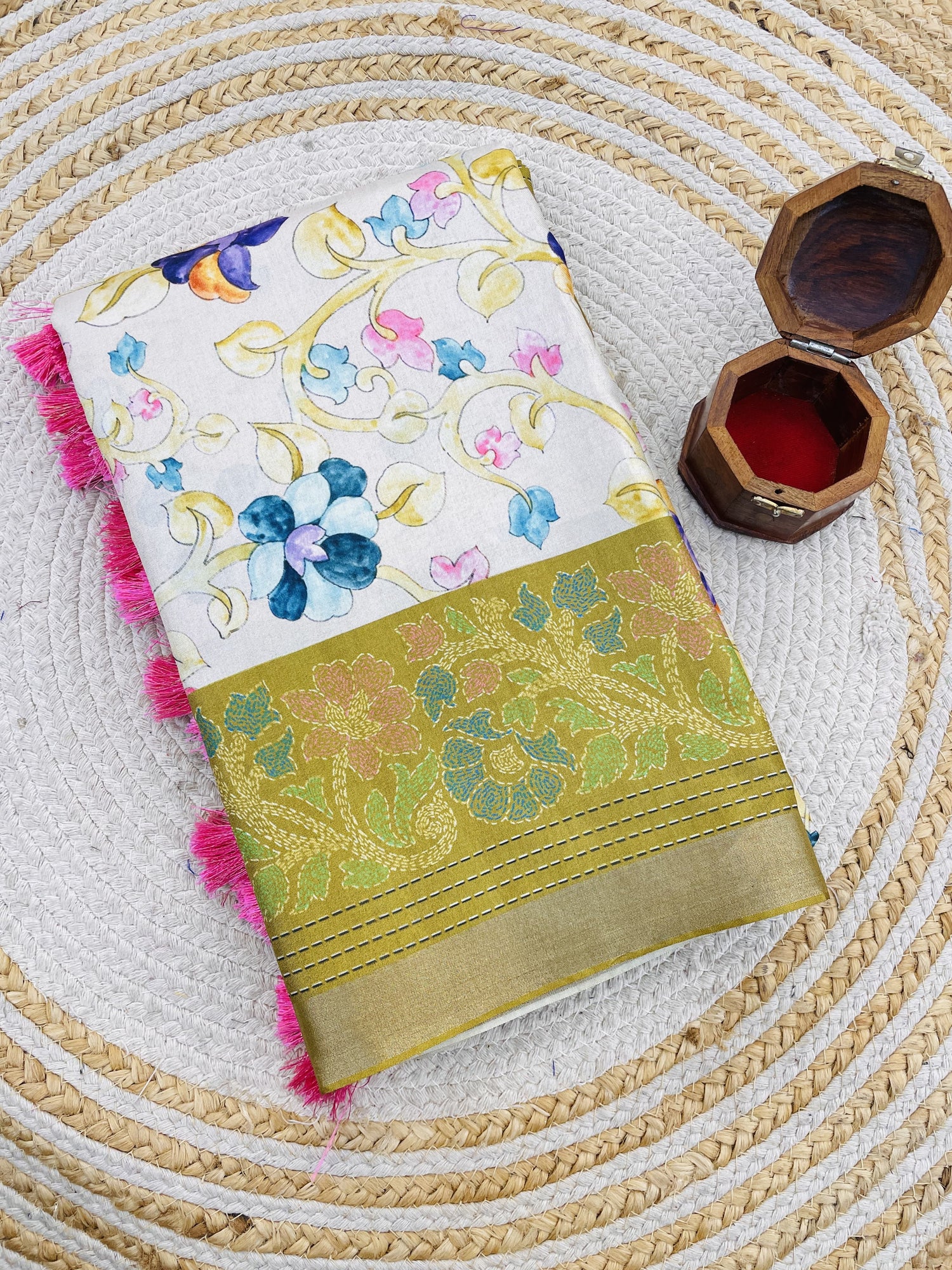 Kalamkari Print Saree