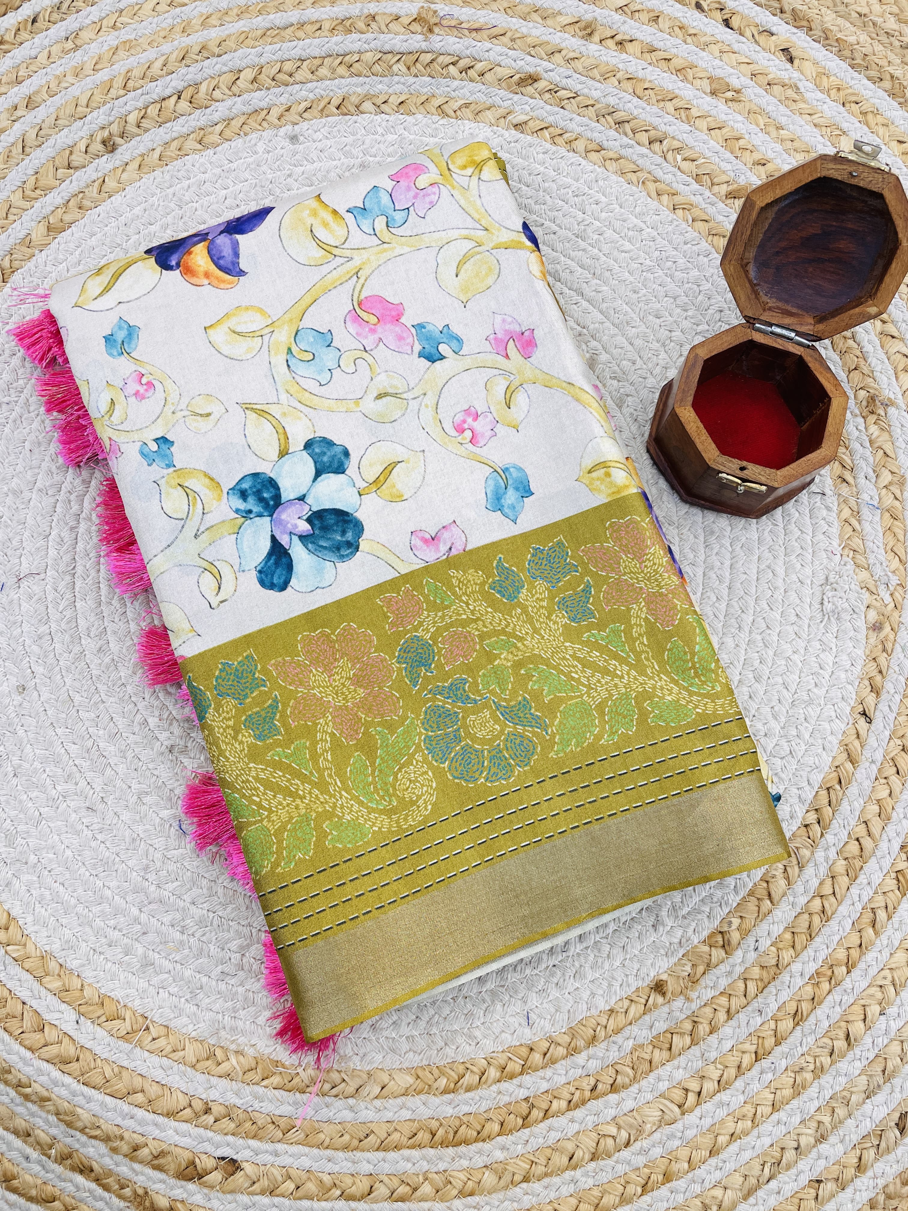 Kalamkari Print Saree