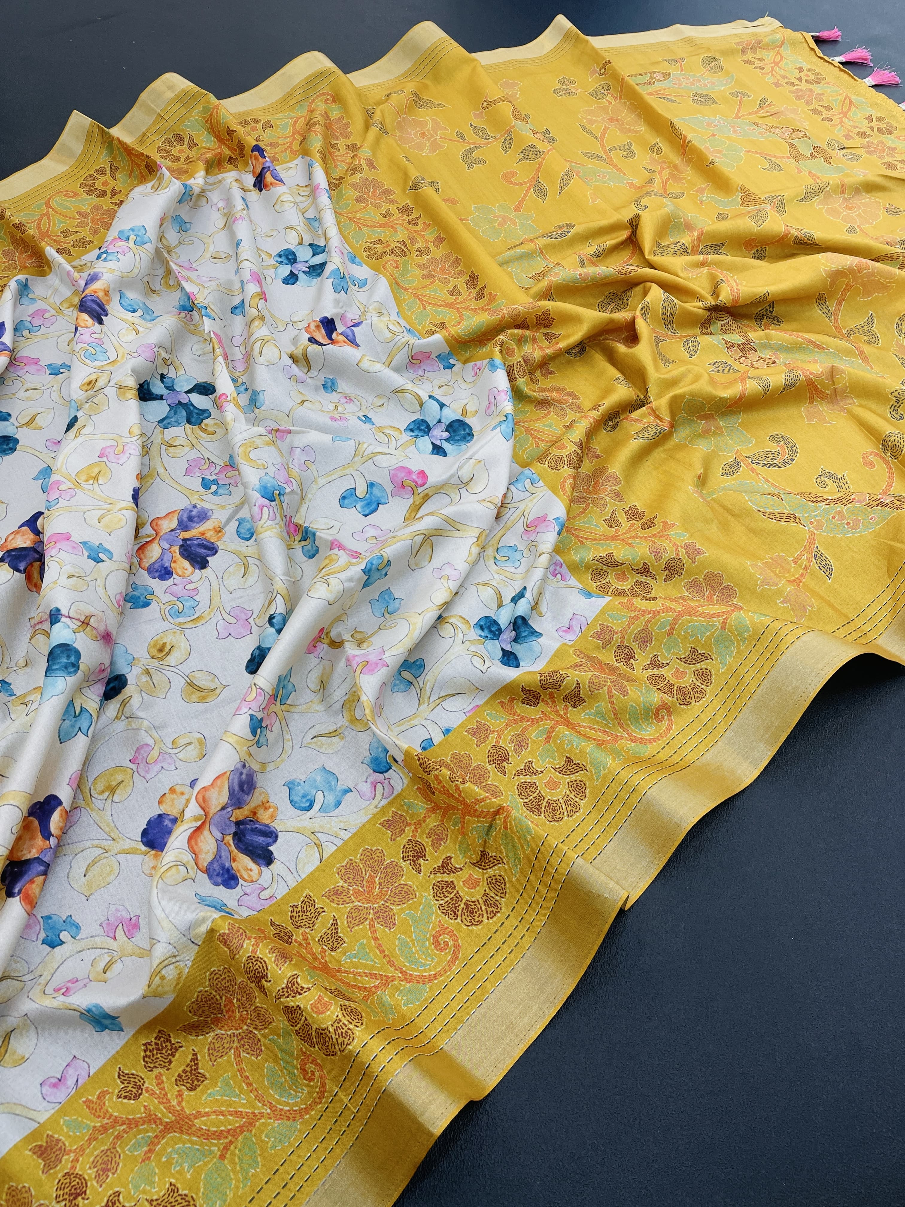 Kalamkari Print Saree