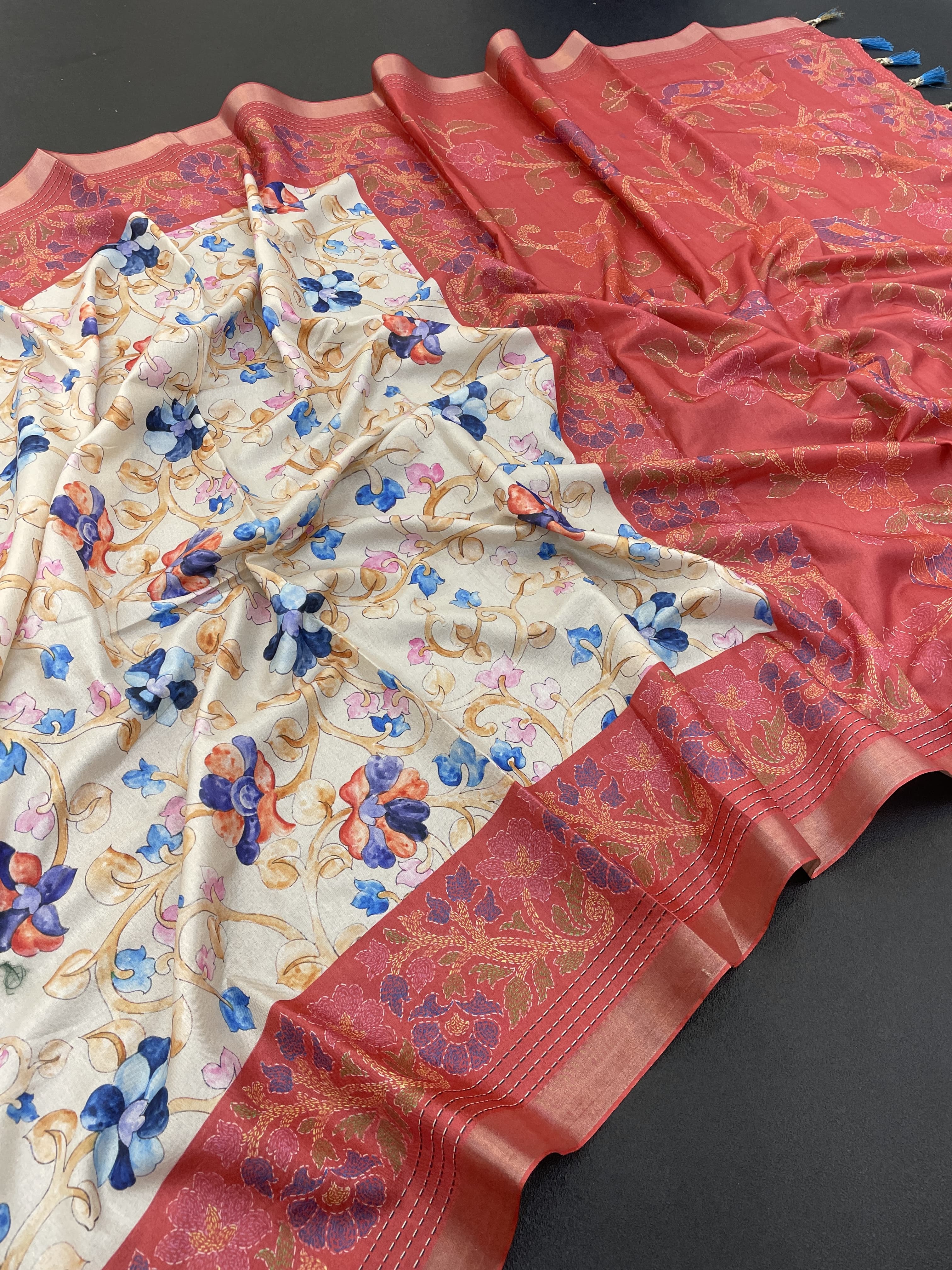 Kalamkari Print Saree
