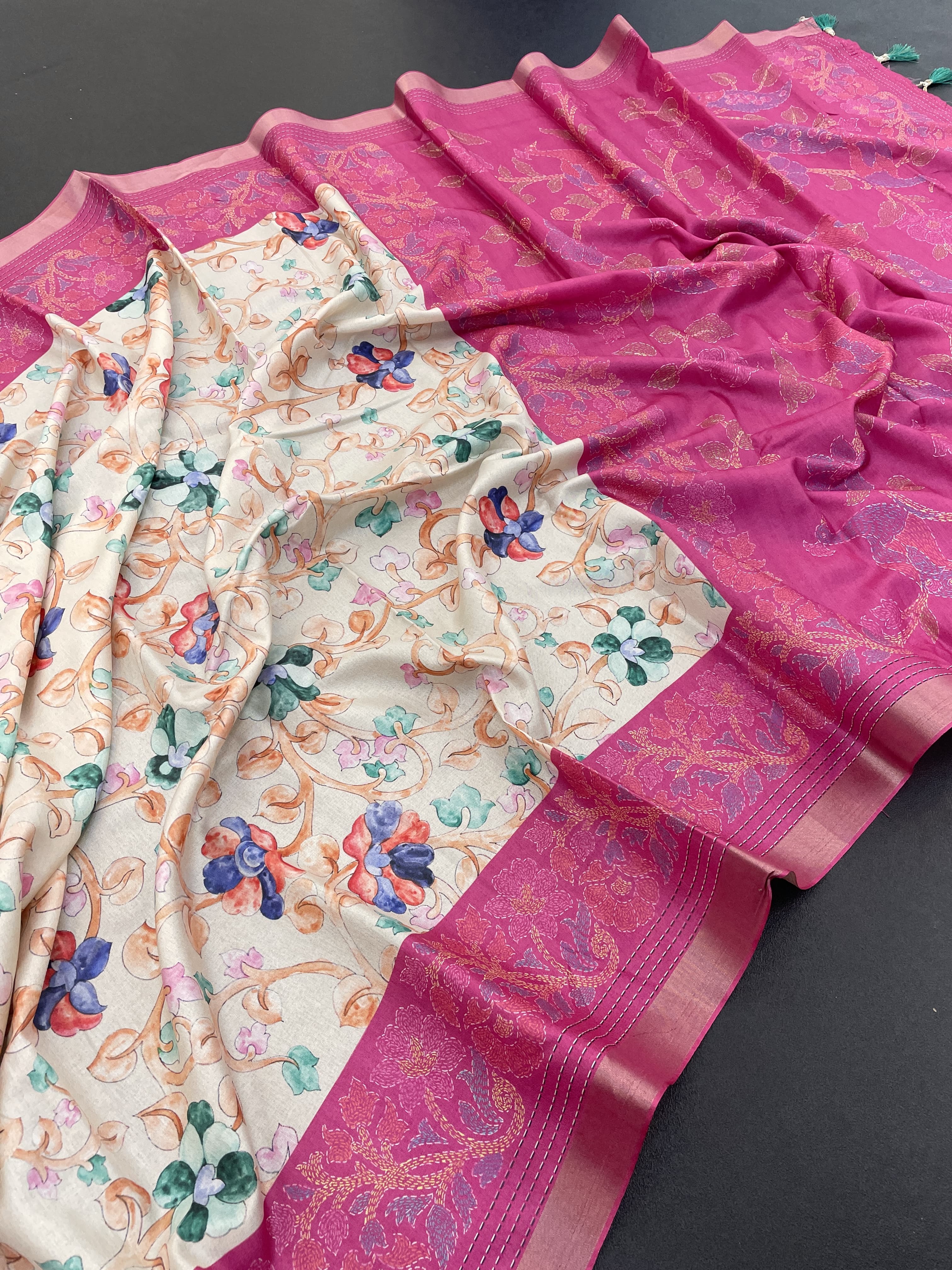 Kalamkari Print Saree