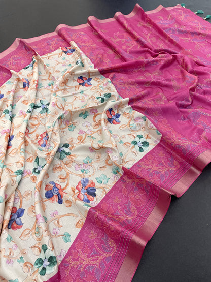 Kalamkari Print Saree