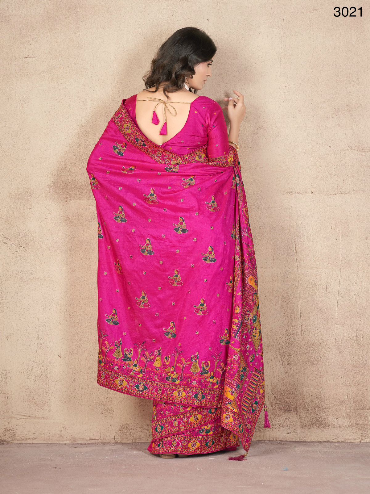 Pashmina Silk with Khatali Handwork Saree