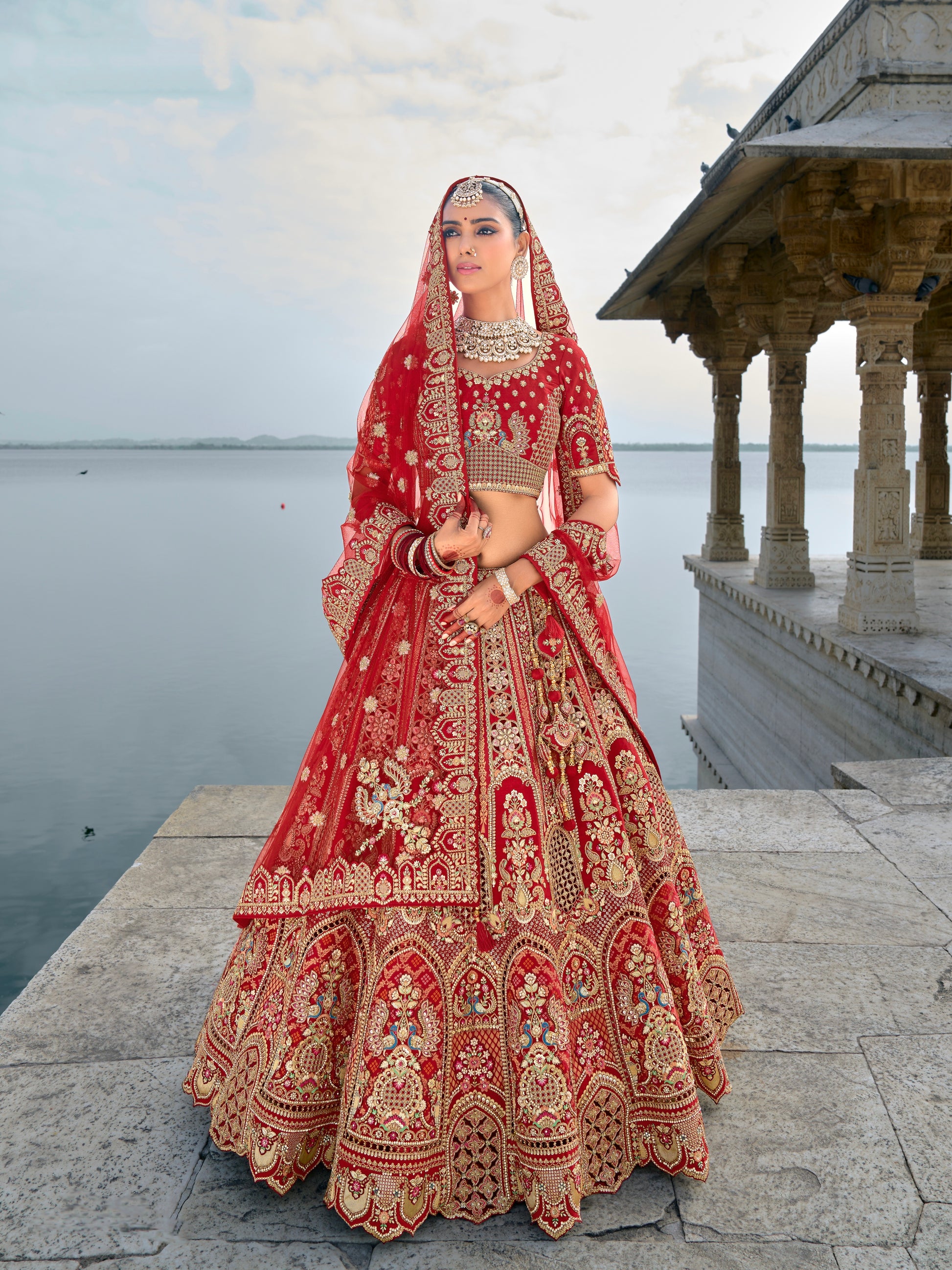 Wedding Dress Lehenga Designs For Reception Embroidered
