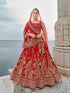 Red Bridal Lehenga with Intricate Embroidery