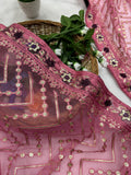 Butterfly Net Saree