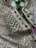 Butterfly Net Saree