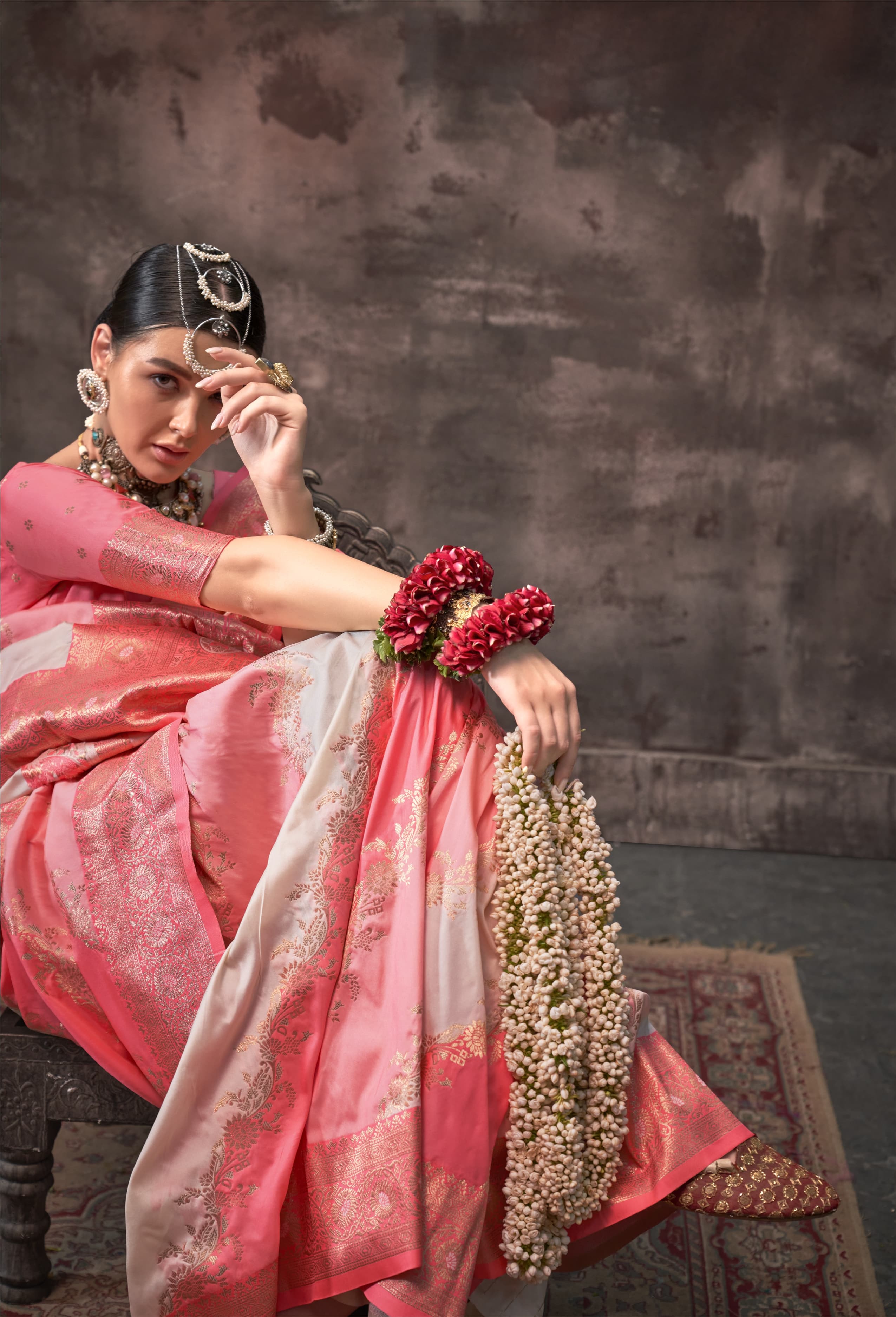 Women's Designer Party Wear Pure Dharmavaram Silk Saree