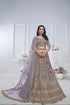 Purple Soft Net Lehenga with Sequins, Zari & Paisley Motifs