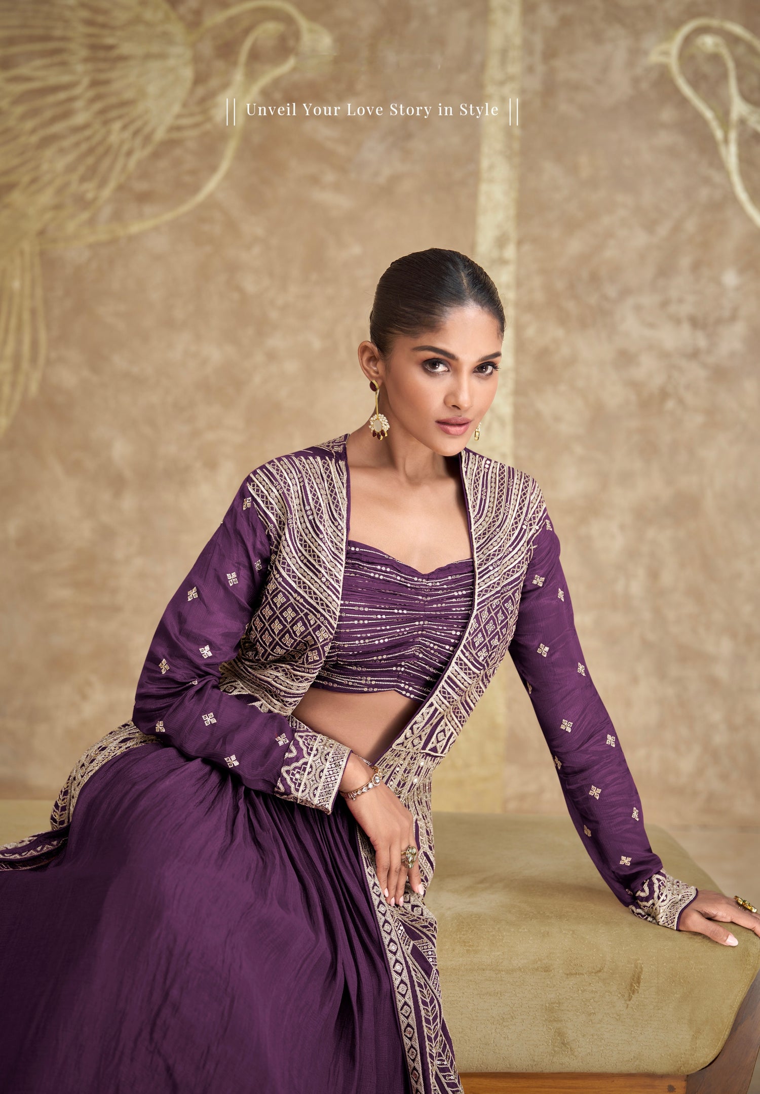 open lace back dress Long Sleeves Light Purple Layered Prom Dresses, Purple Beaded Formal Evening Dresses, US 12 / Purple As Pics / No Rush main image 0