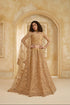 Golden Lehenga Choli with Intricate Stone & Thread Embroidery