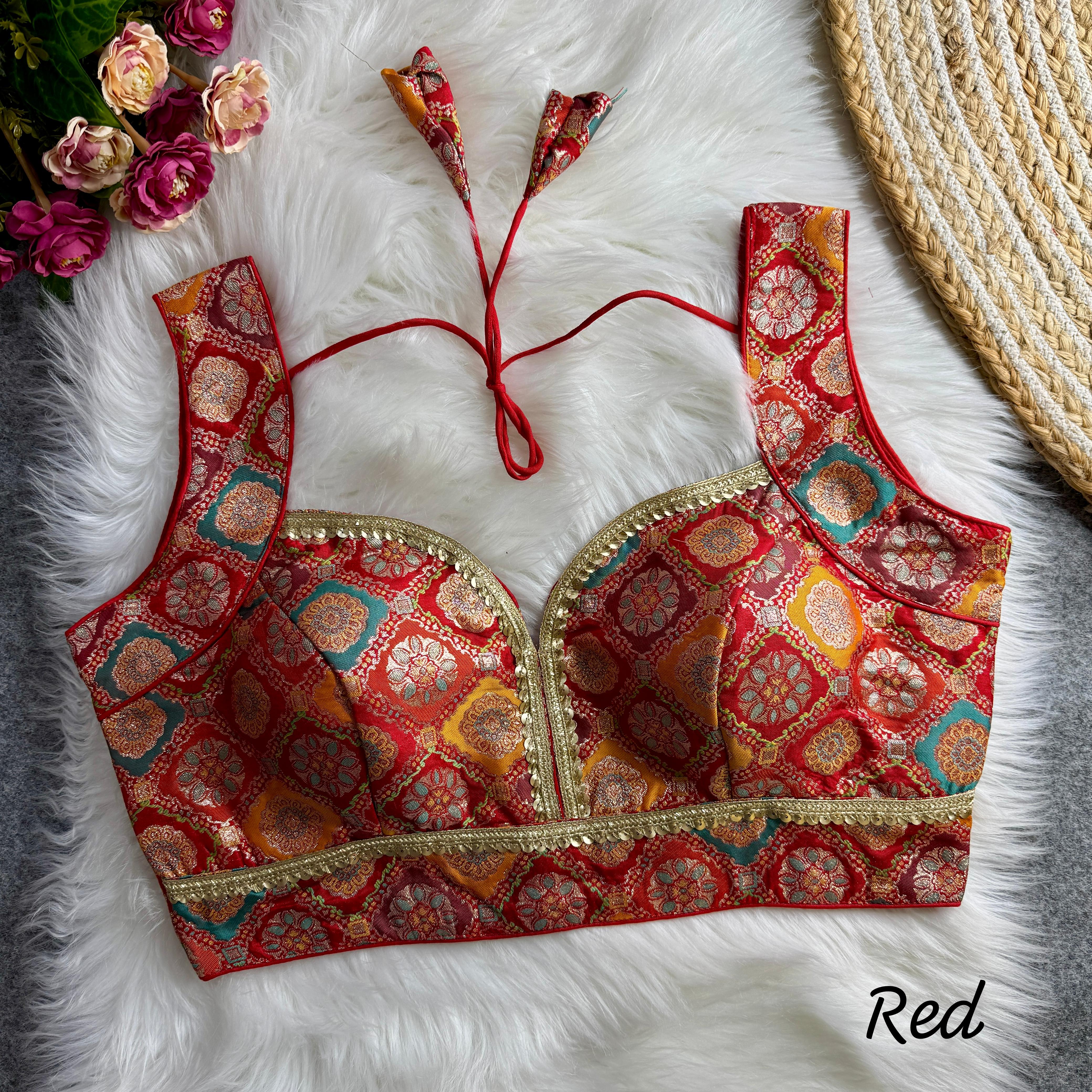 Sleeves Less Readymade Blouse