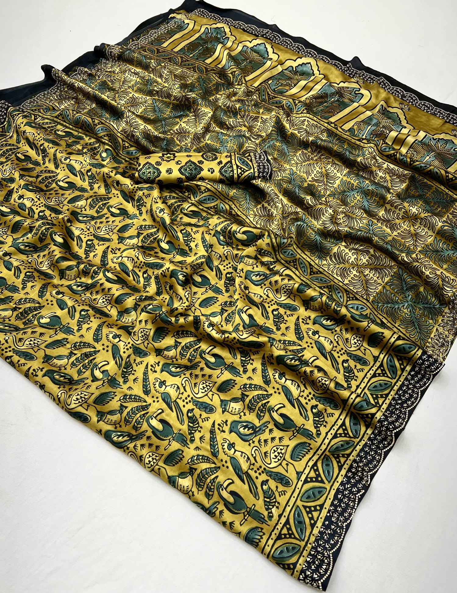 Modal Sartin Ajrak Print Saree