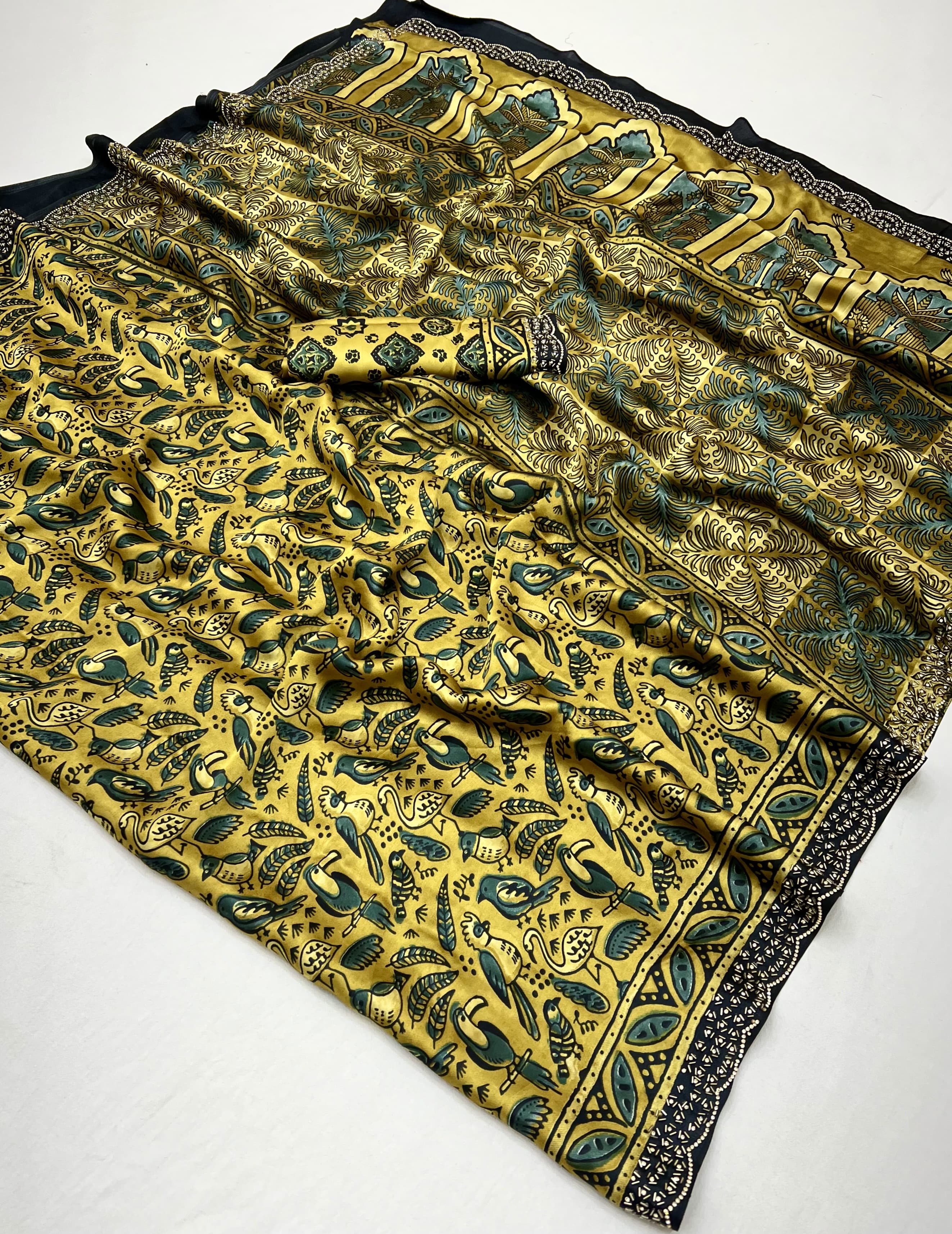 Modal Sartin Ajrak Print Saree