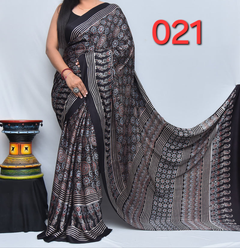 Ajrak Saree