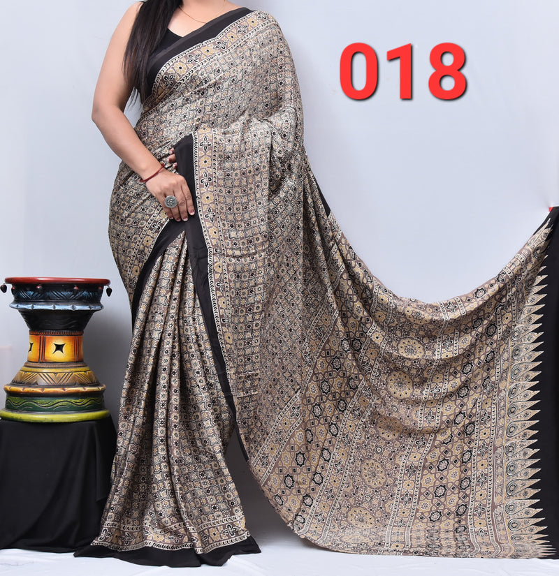Ajrak Saree