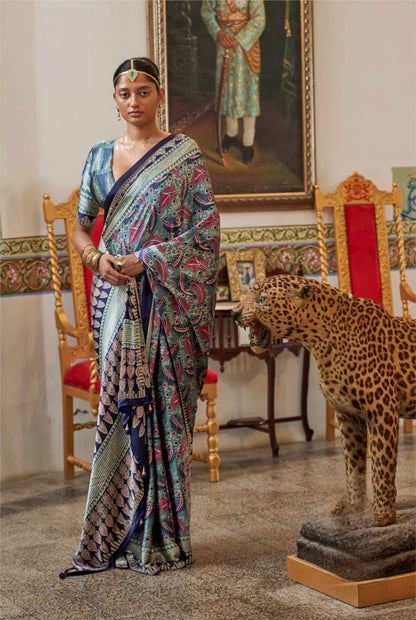 Modal Sartin Ajrak Print Saree