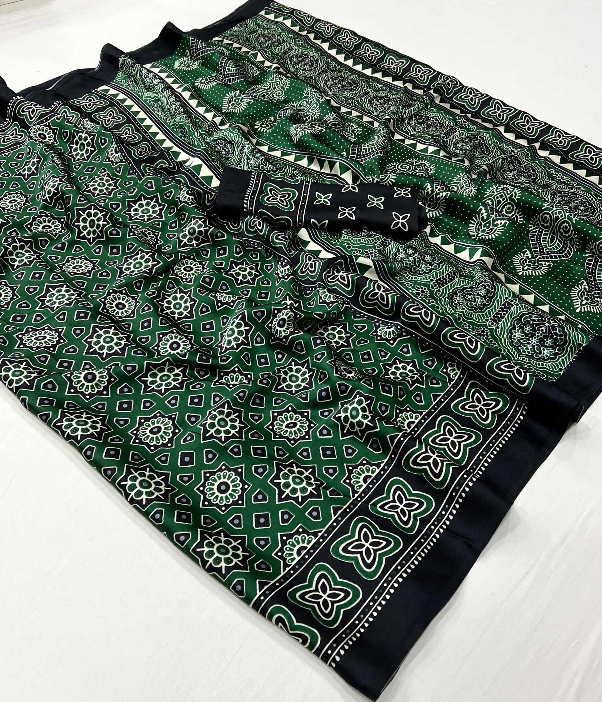Ajrak Print Saree