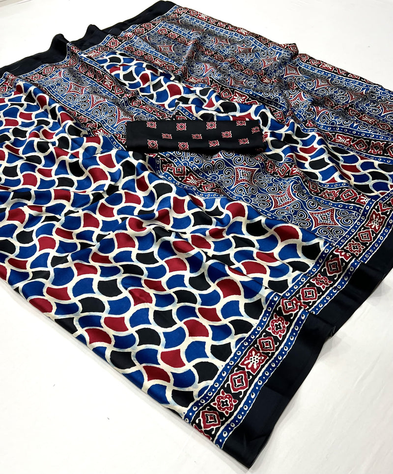 Ajrakh Saree