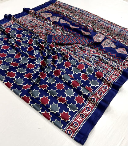 Ajrakh Saree