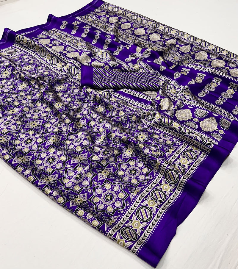 Ajrak Print Saree