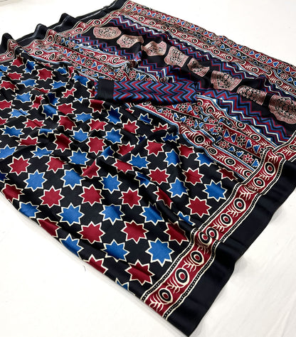 Ajrakh Saree