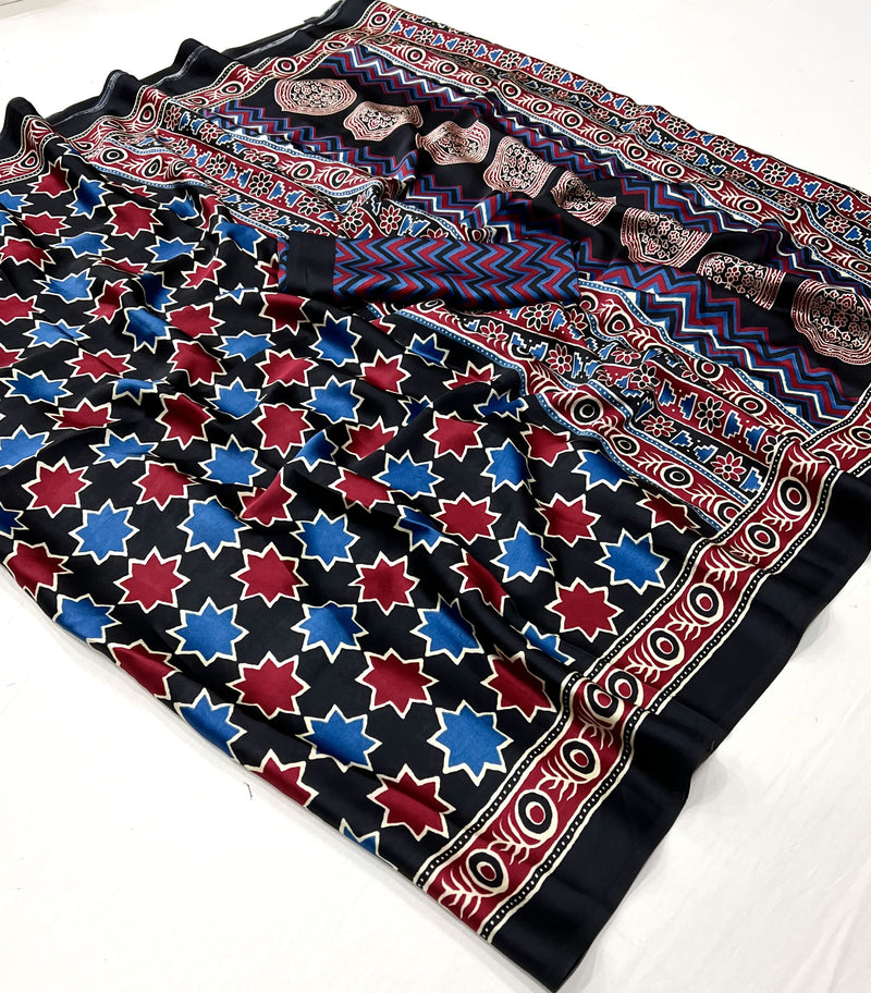 Ajrakh Saree