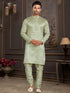 Pistachio Green Silk Kurta Pajama for Men