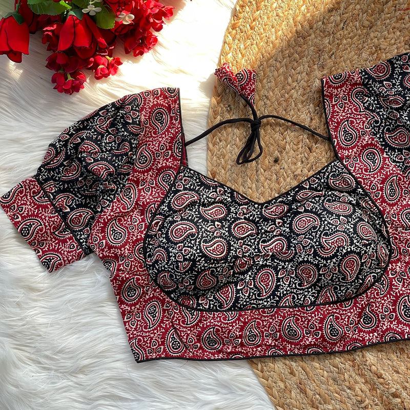 Ajrakh Cotton Printed Blouse