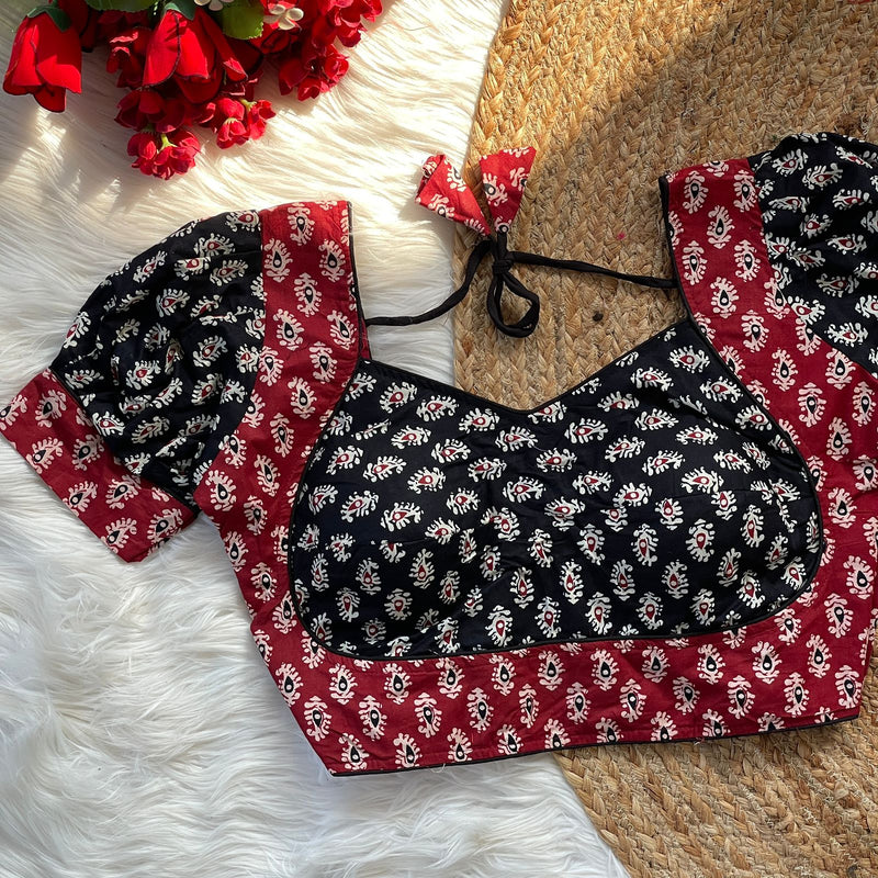 Ajrakh Cotton Printed Blouse