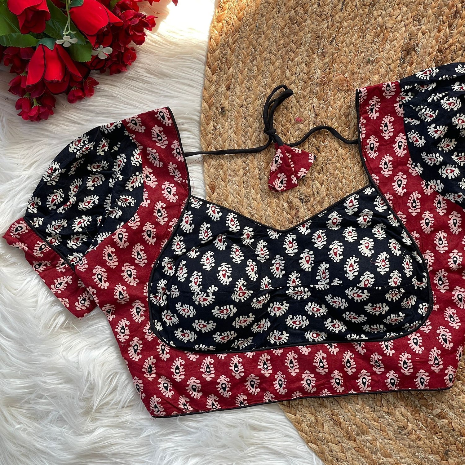 Ajrakh Cotton Printed Blouse