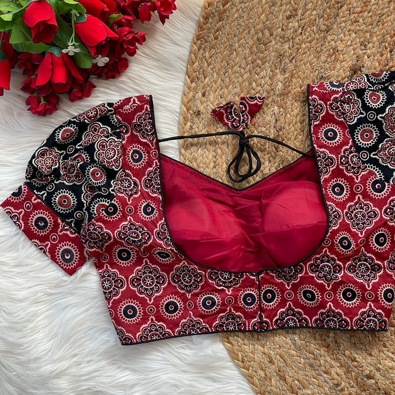Ajrakh Cotton Printed Blouse