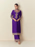 Royal Purple Chinnon Silk Palazzo Set