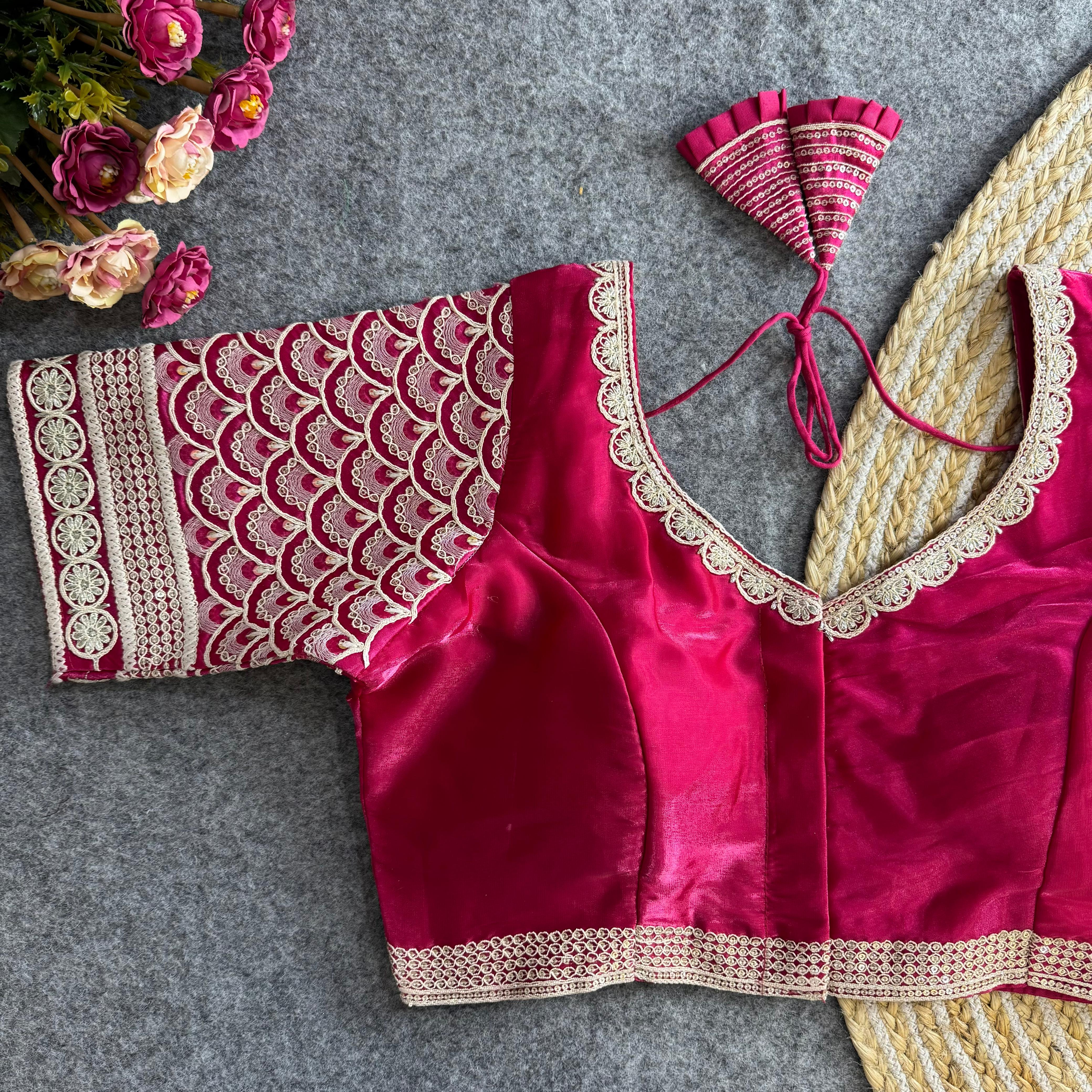 Women's Designer Cotton Thread Work Zimichoo Bridal Blouse