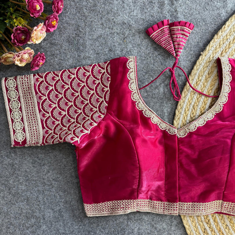 Women's Designer Cotton Thread Work Zimichoo Bridal Blouse