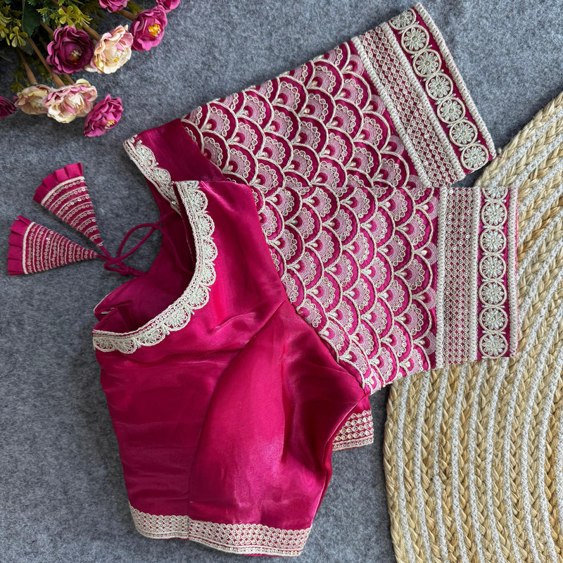 Women's Designer Cotton Thread Work Zimichoo Bridal Blouse