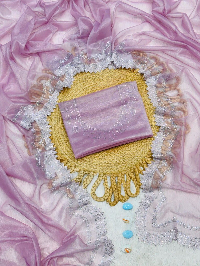 Women's Designer Party Wear Rich Tissue Tweel Net Saree