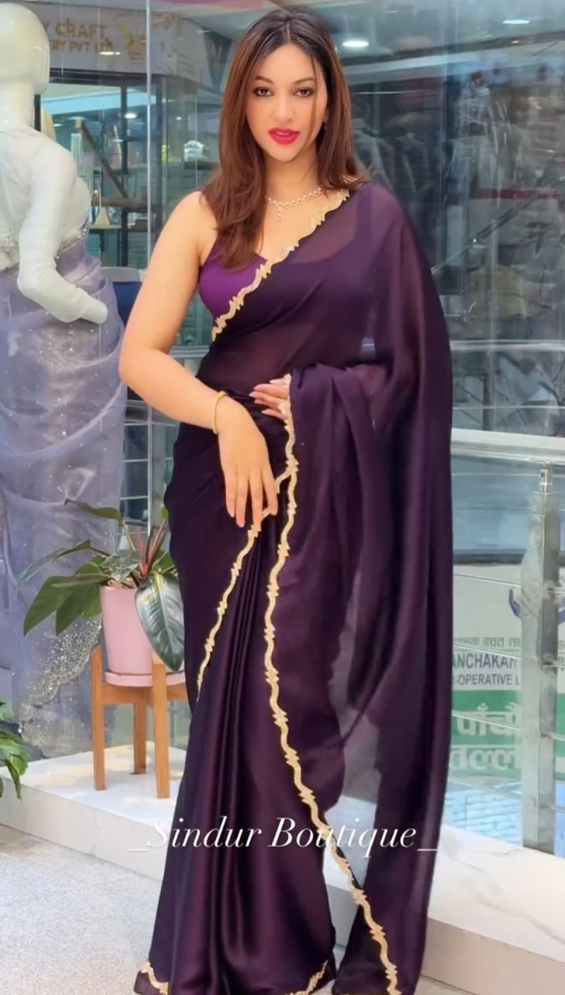 Women's Designer Party Wear Rich Soft Mul Cotton Salb Saree