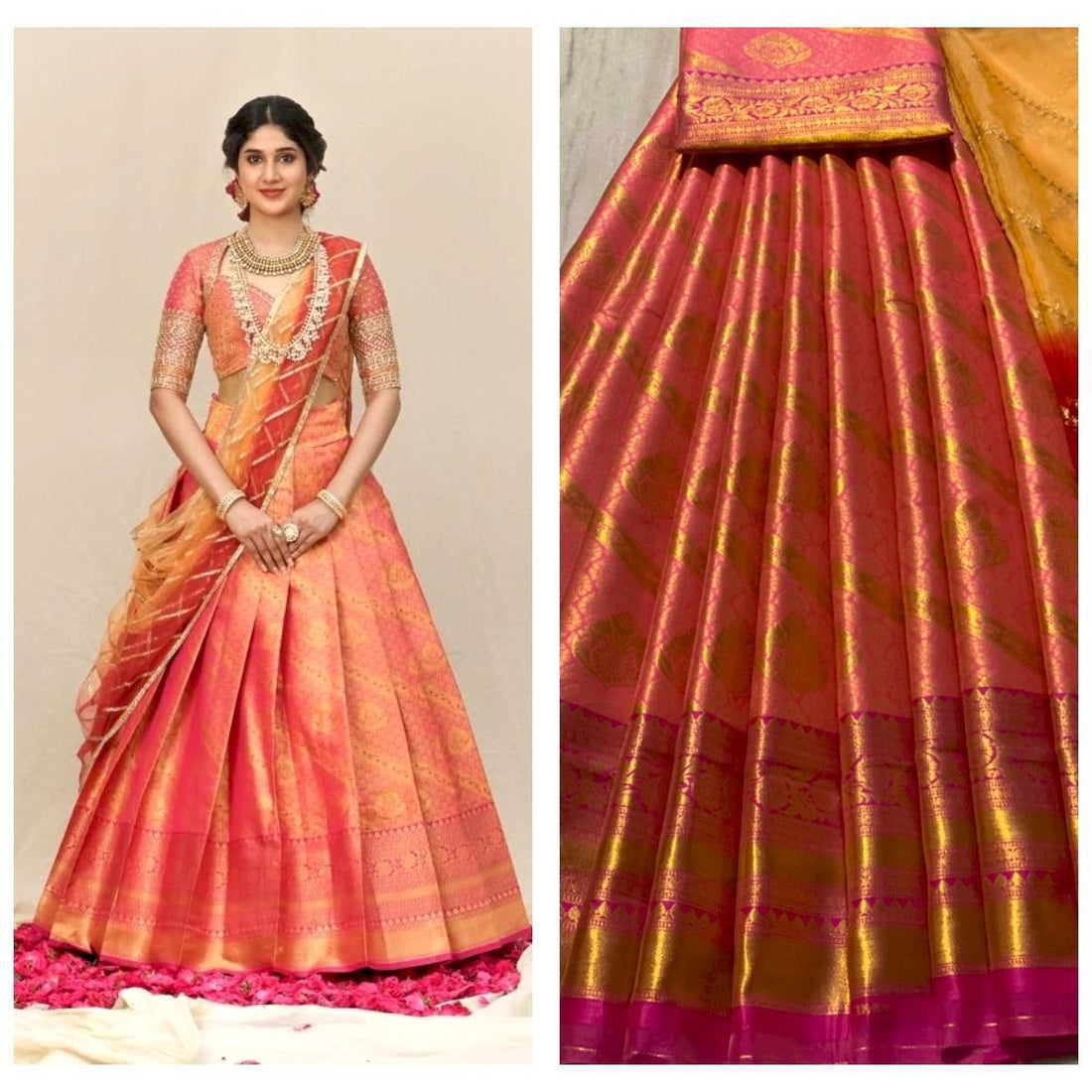 Half Lehanga Saree
