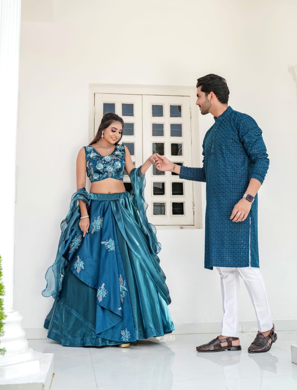 Women's Designer Rama western flower Husband & Wife Combo Collection