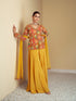 Mustard Yellow Pure Chinon Palazzo Suit
