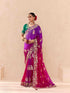 Majestic Magenta Viscose Bemberg Designer Saree
