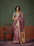Plum Purple & Gold Paithani Zari Tissue Silk Saree
