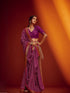 Majestic Purple & Gold Designer Viscose Saree